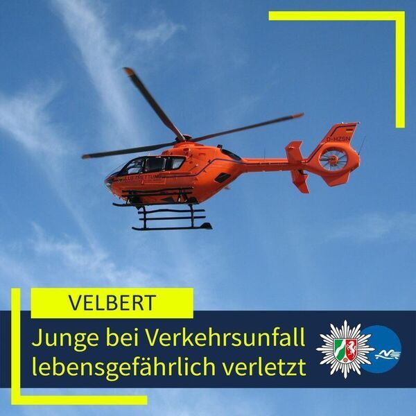 Zwölfjähriger Junge bei Verkehrsunfall lebensgefährlich verletzt